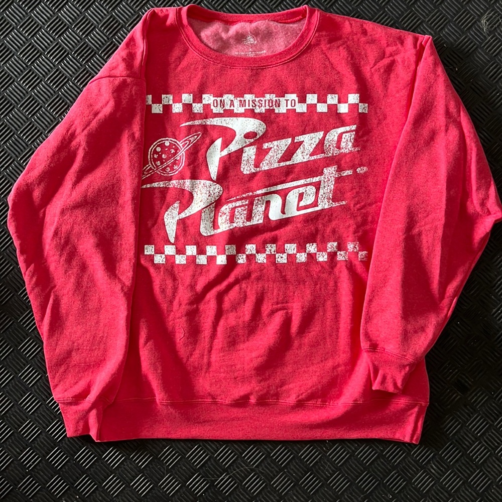 NEW Womens Size Large (L) Disney Red Crew Neck Sweatshirt
